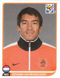 Giovanni van Bronckhorst Netherlands samolepka Panini World Cup 2010 #337